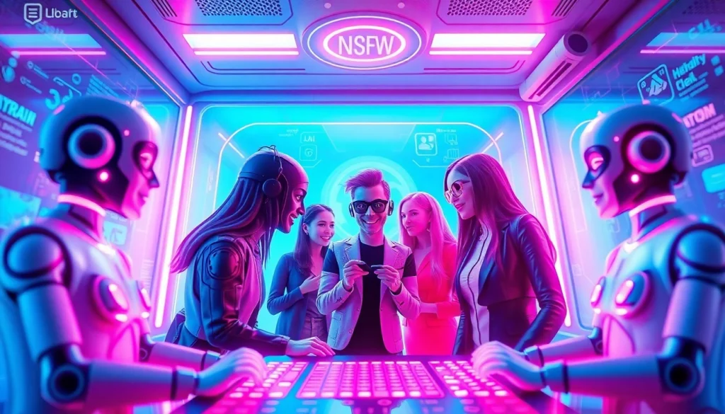 Experience immersive nsfw ai chat with vibrant AI avatars and futuristic digital environments.