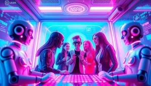 Experience immersive nsfw ai chat with vibrant AI avatars and futuristic digital environments.