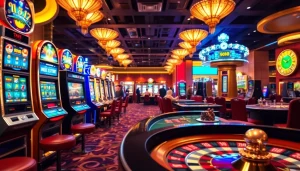 Dynamic scene showcasing cs2 gambling sites reddit with players at lively casino tables.