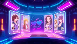 Character AI NSFW virtual chat environment with customizable avatars in a digital space.