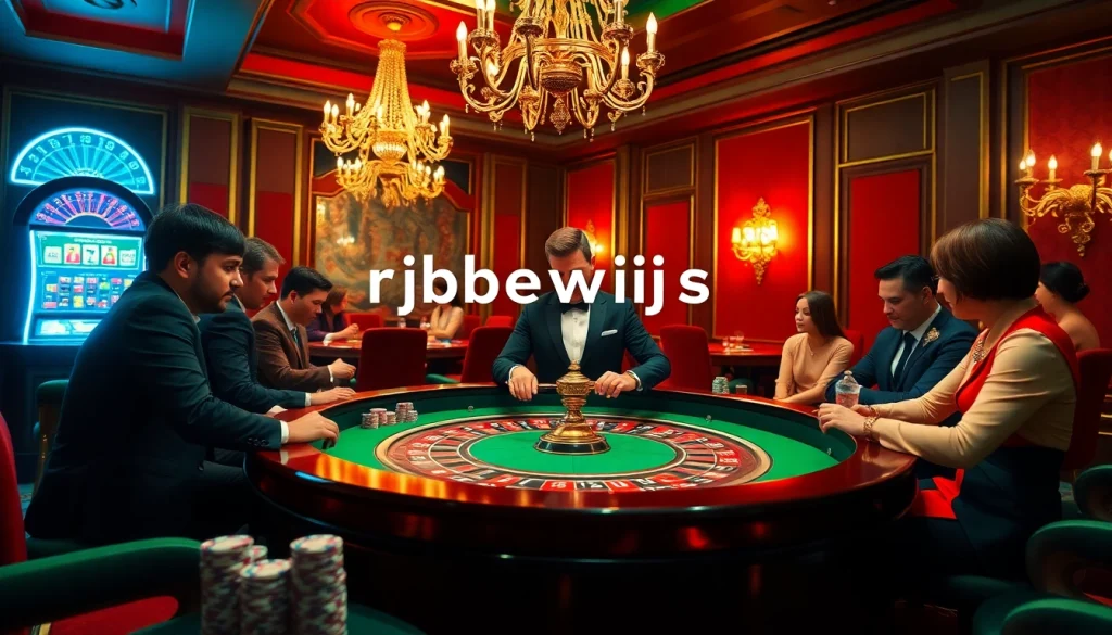 Experience the thrill of gambling with 'rijbewijs kopen' as players engage around a luxurious roulette table.