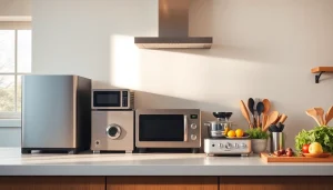 Highlighting an Affordable appliance in a modern kitchen setup with fresh ingredients and warm lighting.